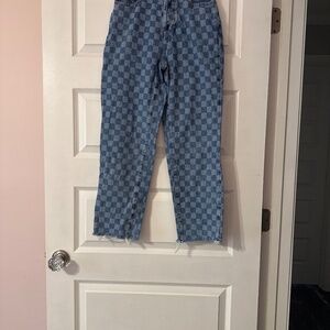 Checkered Jeans